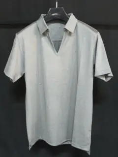 5351POUR LES HOMMES スキッパーポロシャツ グレーのサムネイル