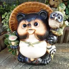 たぬき置物　信楽焼 2体セット 38年前の物 年代物 たぬき置物 信楽焼 2体セット 38年前の物 年代物 - メルカリ