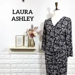 LAURA ASHLEY★　ローラアシュレイ　ワンピース　カシュクール風　花柄