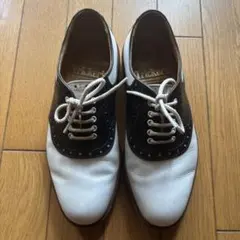 生茶さま専用］FootJoy ICON ゴルフシューズ ホワイト ブラウン - メルカリ