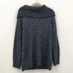 オペークドットクリップ タートルネック ニット セーター 【M】 グレー