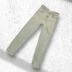 ZARA スキニーデニム 淡いグリーン　USAサイズ2 E157