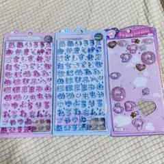 ボンボンドロップシール ひらがな うるちゅるポップシール みずいろ ピンク