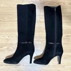 DIANA ダイアナ ロングブーツ ブラック スエード 23.5cm 高級靴