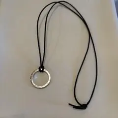 BVLGARI ネックレス サークルロゴ ブラウンコード - メルカリ