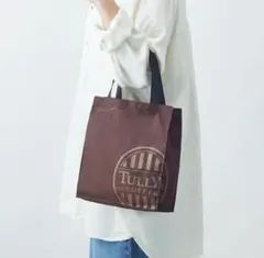TULLY'S COFFEE 中型トートバッグ ブラウン タリーズ