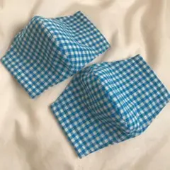 【3枚構造】インナーマスク2枚　ハンドメイド品（小さめ、女性向き）
