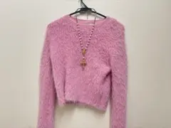 ZARA シャギーニット ピンク 長袖のサムネイル