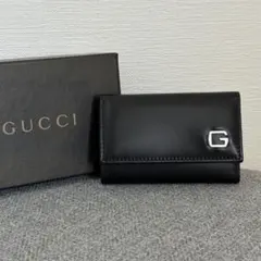 【箱付き】【極美品】グッチ 6連キーケース レザー金具ブラック系 鍵入れg388