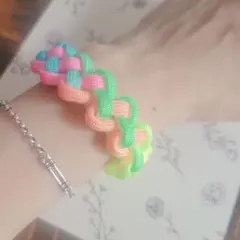 グラデーション編み込み　パラコードブレスレット　２個セット　handmade
