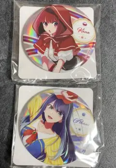 ⭐️GIGO限定　推しの子　ビッグホログラム缶バッジ　有馬かな・黒川あかねのサムネイル