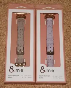 新品★エレコム Apple Watch 42/41/40 レザーバンド×２色