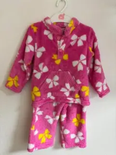 花柄フリースベビーパジャマ上下セット