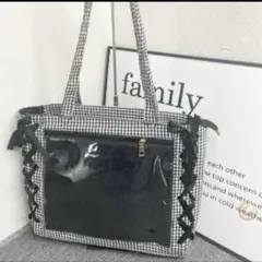 ☆再入荷☆ 痛バッグ A4サイズ 痛バ トートバッグ チェック 整理 普段使い