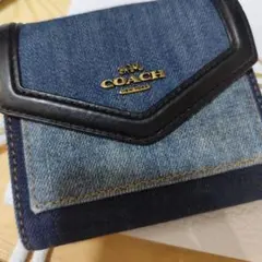COACH デニム 三つ折り財布