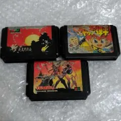 MD メガドライブ ソフト 傷み 3本まとめて ガントレット ドッジ弾平 斬