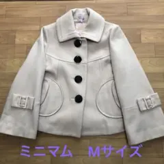 ミニマム　コート　ベージュ　Mサイズ　大きなボタンが可愛いのサムネイル