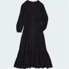 UNIQLO / Vネックティアードフレアワンピース