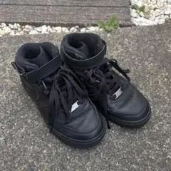 NIKE Air Force 1 MID ブラック 22.5cm エアフォース1