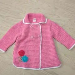 H&M ピンク ダブルボタン アウター 80