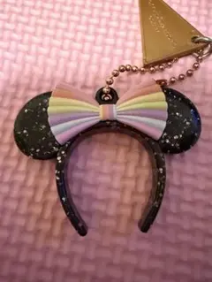 ミニーマウス耳型キーホルダー 40周年記念