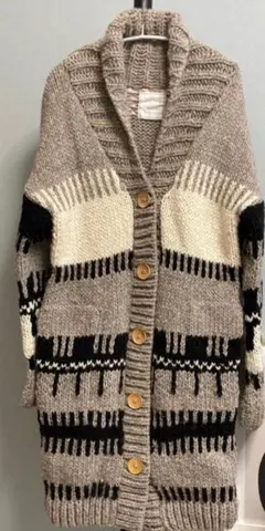 ships ショールカラーロングカーディガン