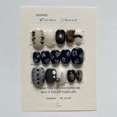 【現品販売３】 全サイズ ネイルチップ フラワーネイル モードネイル 個性派