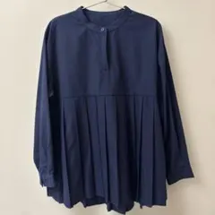 Bonjour Sagan プリーツ長袖ブラウス