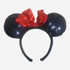 ディズニー カチューシャ ミニー スパンコール