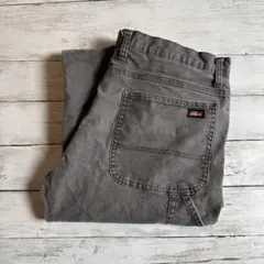 ディッキーズ ストレッチ ペインターパンツ 36×32 グレー ダック系 古着