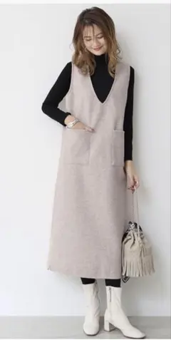 マタニティ服　ワンピース秋冬のサムネイル