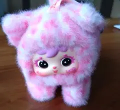 【レア】サミュエル 猫・寝そべり ぬいぐるみ ピンク 三小毛