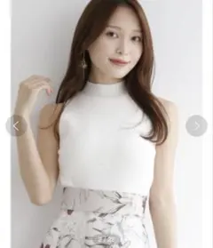 【美品】Mercury Duo アメスリリブニット ホワイト