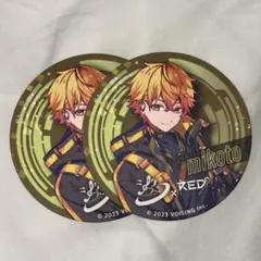 みことくん　REDコラボのコースター2枚　（バラ売り可）