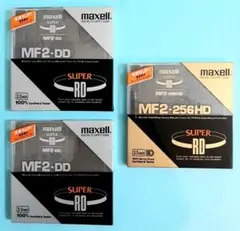 maxell フロッピーディスク MF2-256HD:1枚、MF2-DD:2枚