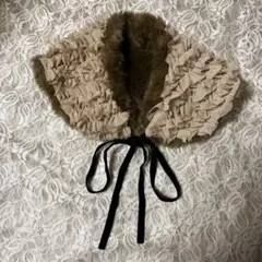 リバーシブルファー　つけ襟