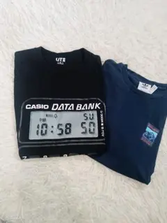 ユニクロ CASIOコラボTシャツブラックadidasTシャツ2着送料無料