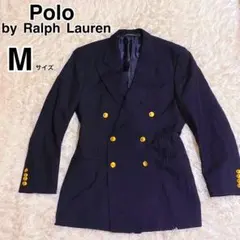 POLO by Ralph Lauren 紺ブレ 金ボタン M 共布予備ボタン有