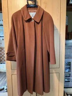 Burberry's ブラウン ロングコート縦糸アンゴラ
