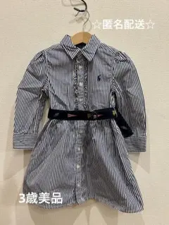 ラルフローレン 100cm ガール長袖ワンピース