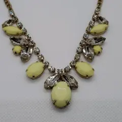 レストローズ　ネックレス　レモンイエロー