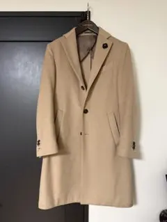 LARDINI チェスターコート ベージュ 44 カシミヤ シューケース付のサムネイル