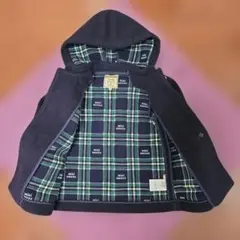 裏地が素敵なMIKIHOUSE ネイビー ダッフルコート