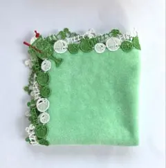 【新品未使用】近沢レース　シーズンタオルハンカチ　クリームソーダ