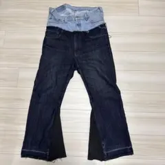 00s archive SWAG フレアブーツカットデニム