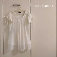 1 EINS SCHIRITT シフォン ブラウス ホワイトのサムネイル