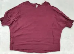 SM2 サマンサモスモス 半袖 ブラウス(ボルドー) フリーサイズ