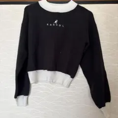 KANGOL ブラック ホワイト 長袖セーター