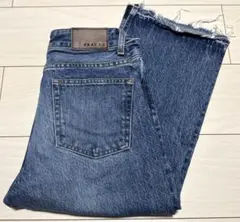 フレイアイディー　ブーツカットデニム・フリンジ裾付き　ブルーのサムネイル