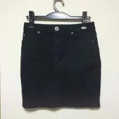 moussy ブラックデニムミニ サイズ26